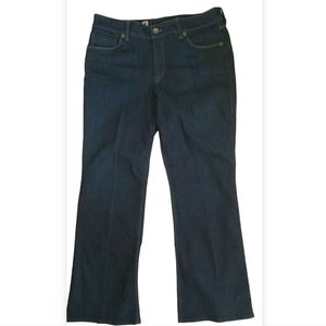 Liz Claiborne Women's Stretch Tech Boot Cut Jeans Size 12S Dark Blue NWOT